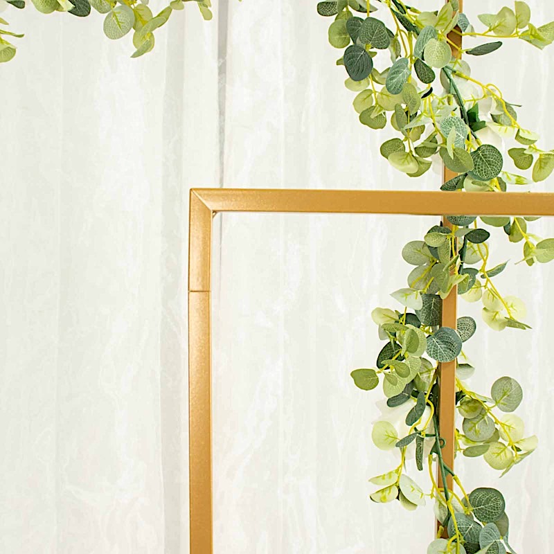 GOLD 4 Rectangular Metal Floral Display Frame Arch Backdrop STAND Set Events detailed image 6