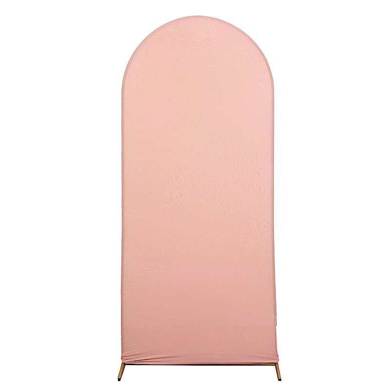 5 ft Matte Fitted Spandex Round Top Wedding Arch Backdrop Stand Cover Events - Picture 19 of 90