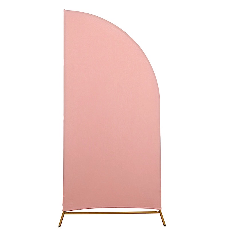 6 ft x 3 ft Matte Fitted Spandex Half Moon Arch Backdrop Stand Cover Party Event
