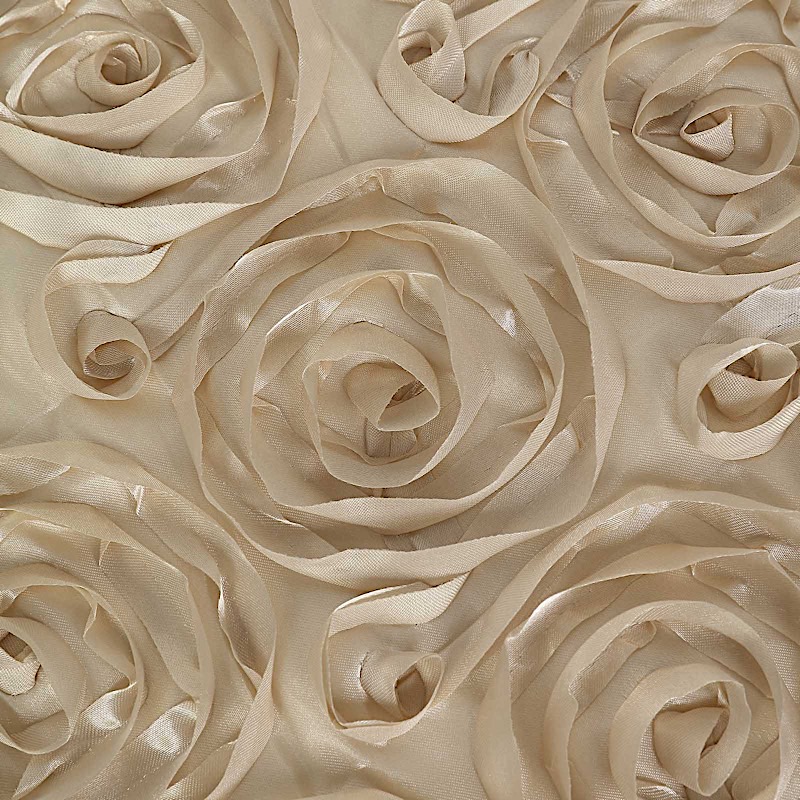 72x72" SATIN Raised Roses TABLE OVERLAYS Unique Wedding Party Toppers Linens - Picture 10 of 109