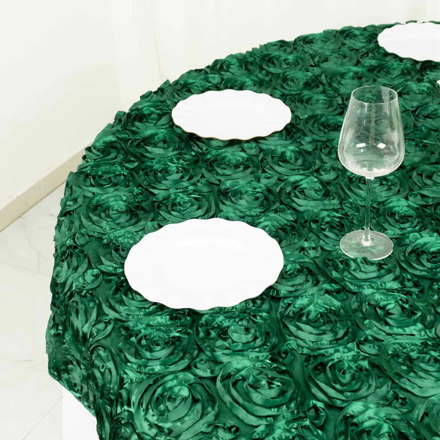 72x72" SATIN Raised Roses TABLE OVERLAYS Unique Wedding Party Toppers Linens - Picture 53 of 109