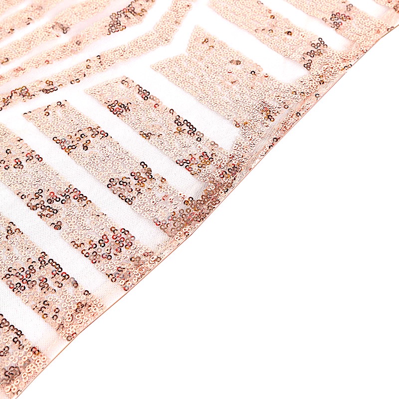 72"x72" Tulle Square Table Overlay Sequins Geometric Pattern Party Decorations - Picture 10 of 26
