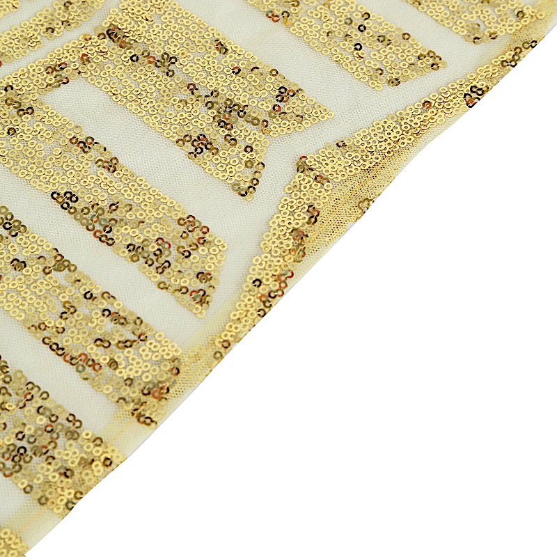 72x72 in Sequined Geometric Design Tulle Square TABLE OVERLAY Party Decorations - Picture 33 of 49