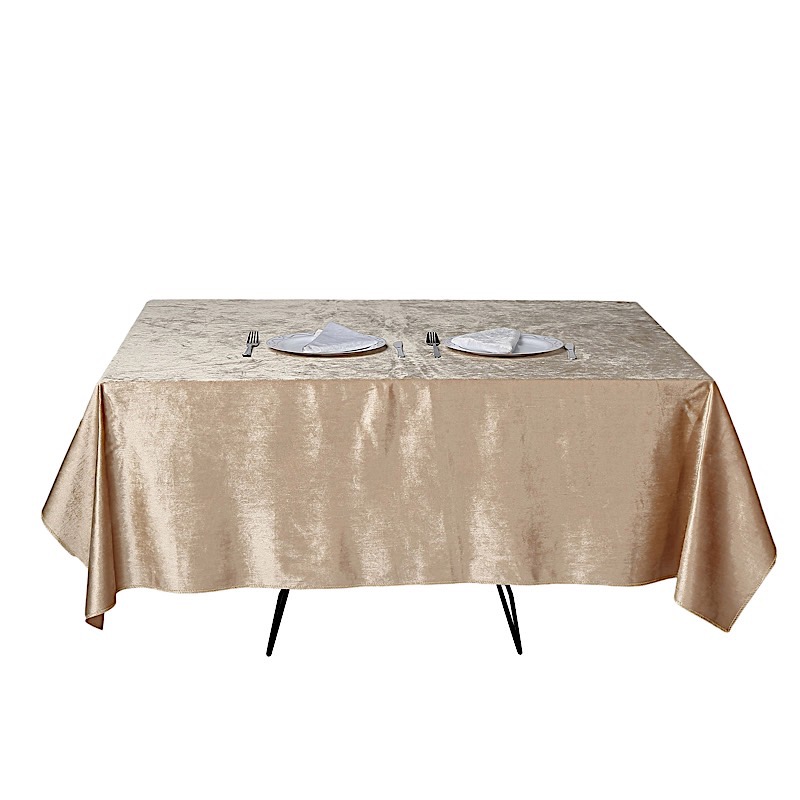 72"x72" Premium Velvet Square Table Overlay Wedding Table Linens Decorations - Picture 11 of 35