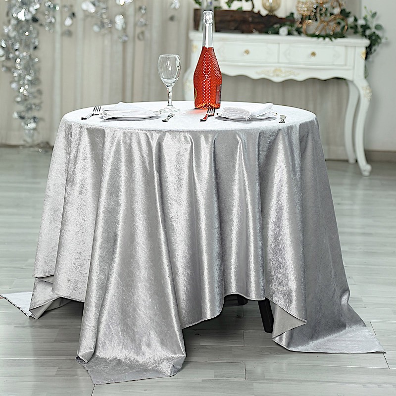 72"x72" Premium Velvet Square Table Overlay Wedding Table Linens Decorations - Picture 34 of 35