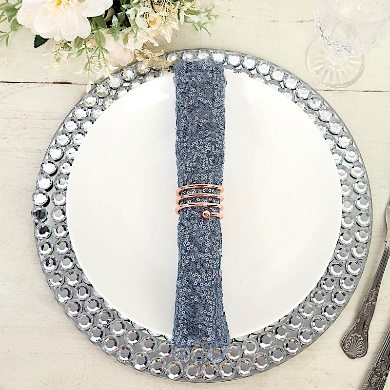 10 pcs 20" SEQUINED NAPKINS Wedding Birthday Dinner Party Table Top Decoratons - Picture 21 of 81