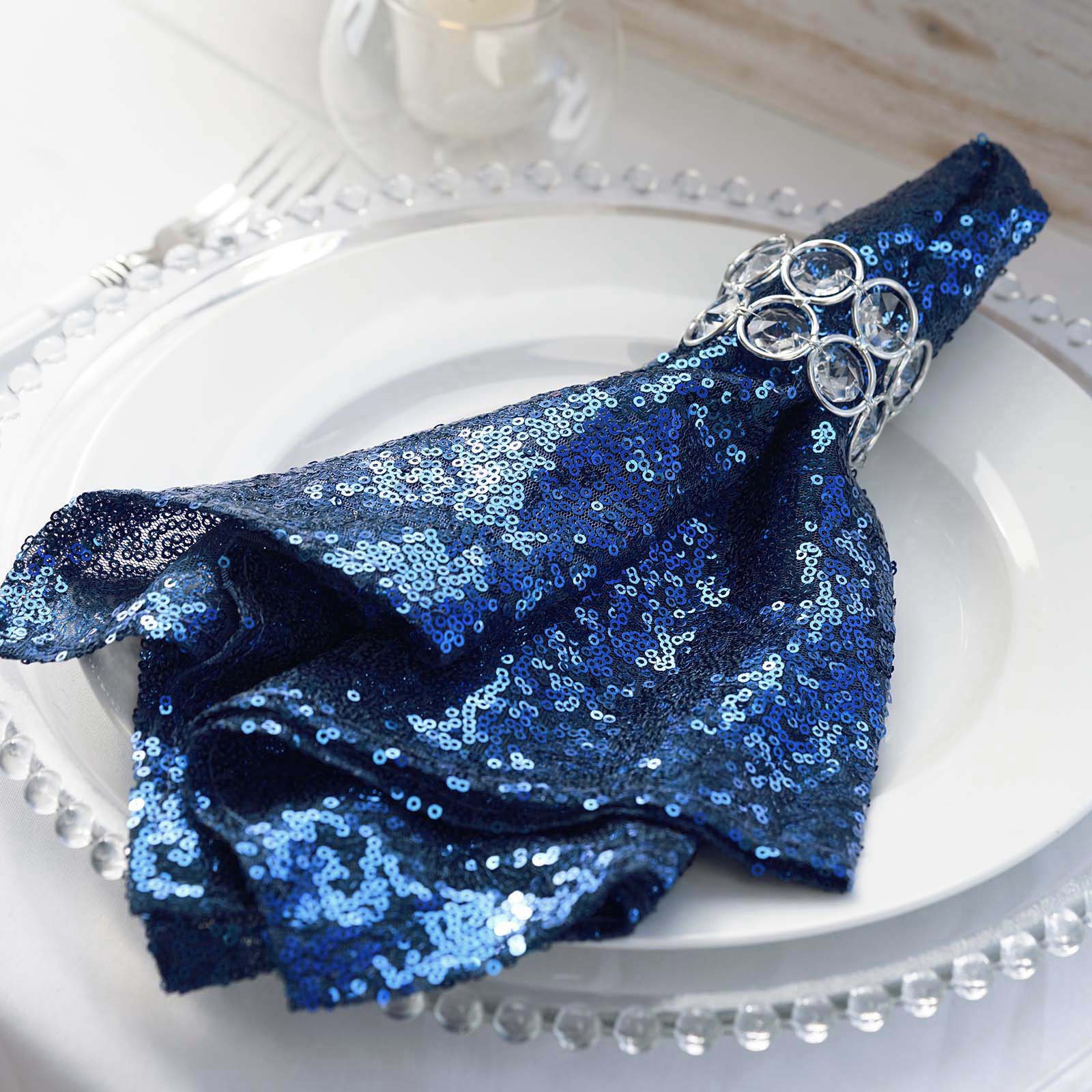 10 pcs 20" SEQUINED NAPKINS Wedding Birthday Dinner Party Table Top Decoratons - Picture 58 of 81