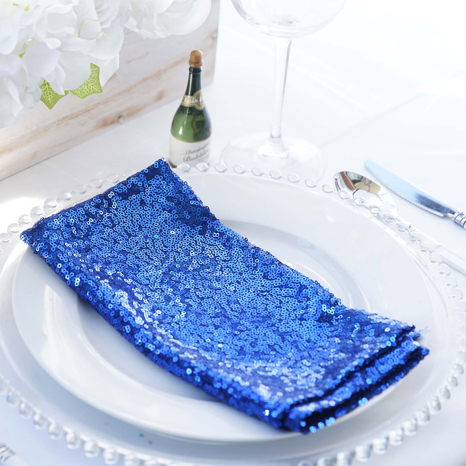 10 pcs 20" SEQUINED NAPKINS Wedding Birthday Dinner Party Table Top Decoratons - Picture 68 of 81