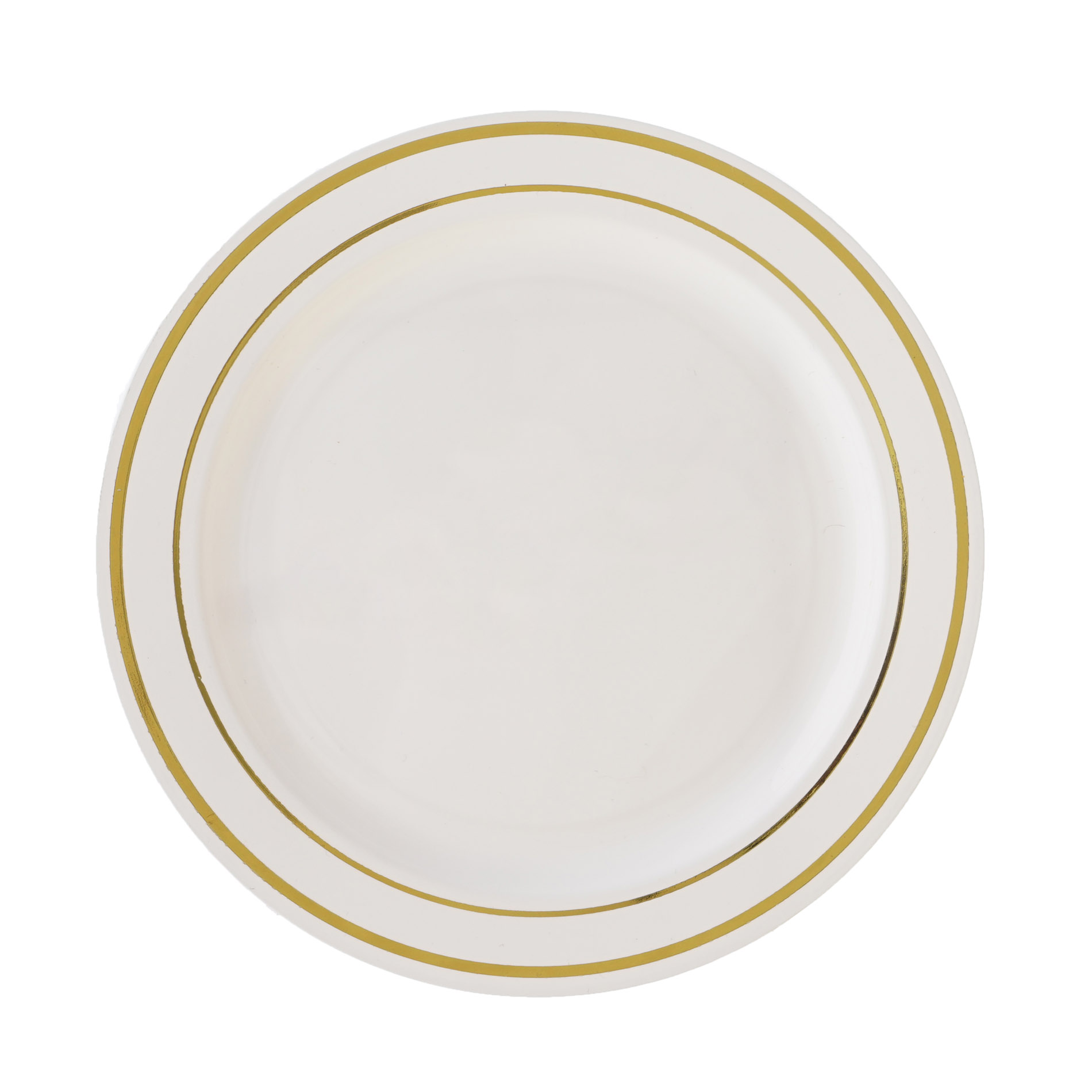 8" Dessert Plastic Round Plates Trim Party Wedding Disposable Tableware Events