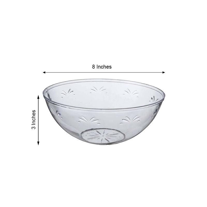 8" wide 32 oz ROUND PLASTIC Serving BOWLS Party Disposable TABLEWARE WHOLESALE