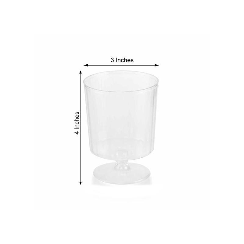 8 oz Disposable CLEAR PLASTIC Wine GLASS Party Dinner Wedding TABLEWARE SALE - Picture 8 of 15