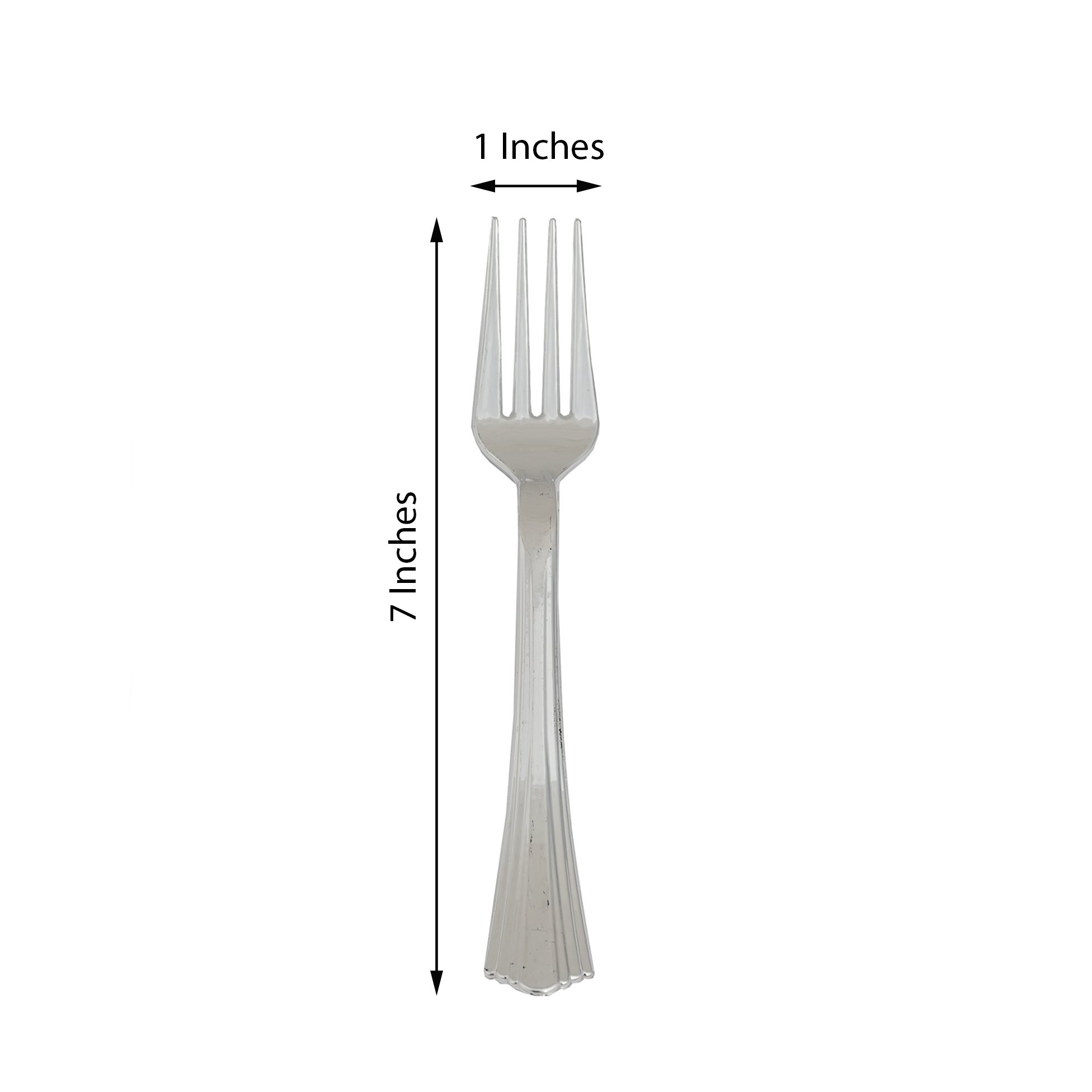 7" SILVER PLASTIC FORKS Party Wedding Catering Dinner Disposable SILVERWARE