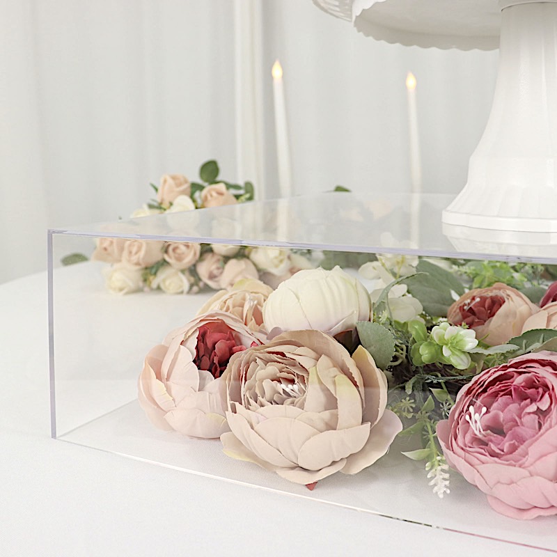 18x18 in Acrylic Display Box CAKE STAND Centerpiece Pedestal Riser Party Events - Picture 6 of 18