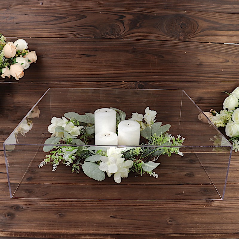 18x18 in Acrylic Display Box CAKE STAND Centerpiece Pedestal Riser Party Events - Picture 10 of 18