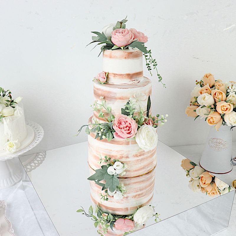 18x18 in Acrylic Display Box CAKE STAND Centerpiece Pedestal Riser Party Events - Picture 17 of 18