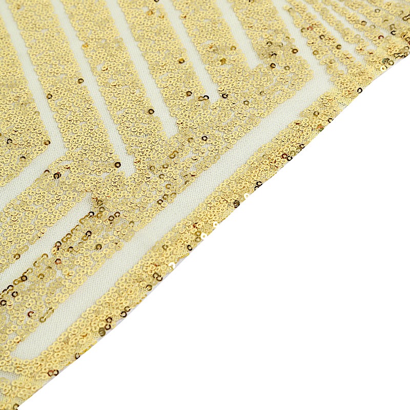 12x108 in Sequined Geometric Design Tulle TABLE RUNNER Party Events Decorations - Picture 26 of 33