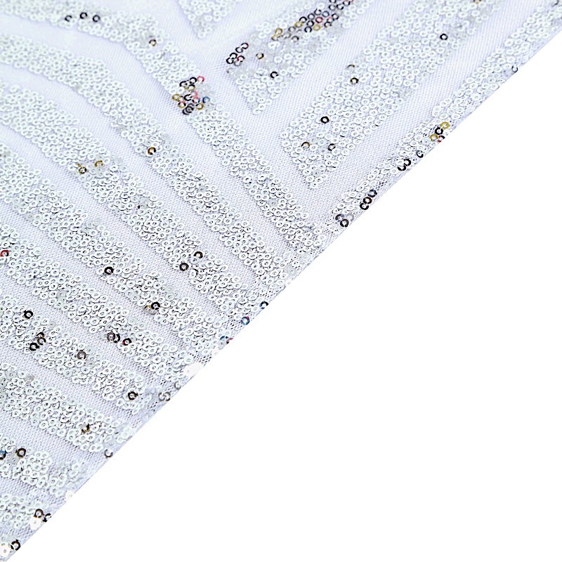 12x108 in Sequined Geometric Design Tulle TABLE RUNNER Party Events Decorations - Picture 33 of 33
