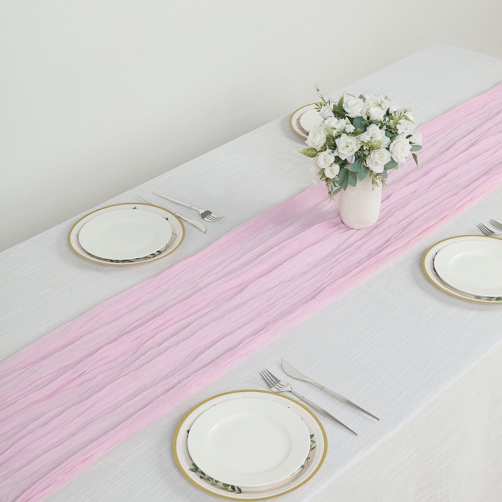 10 ft Cheesecloth Extra Long Table Runner Cotton Wedding Party Event Decorations - Picture 181 of 249