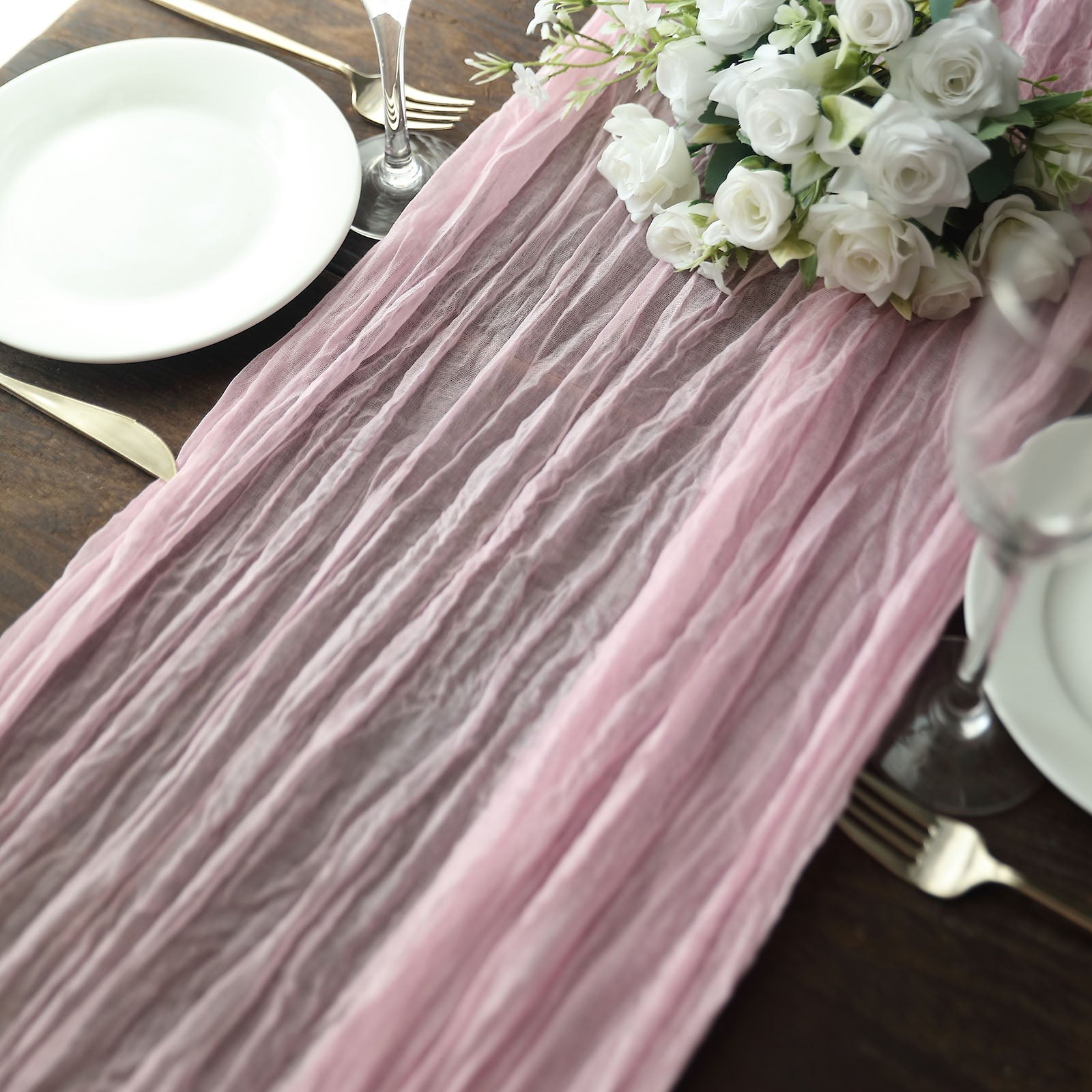 10 ft Cheesecloth Extra Long Table Runner Cotton Wedding Party Event Decorations - Picture 184 of 249