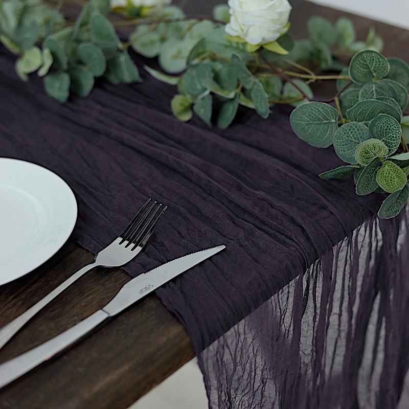 10 ft Cheesecloth Extra Long Table Runner Cotton Wedding Party Event Decorations - Picture 190 of 249