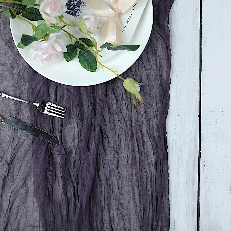 10 ft Cheesecloth Extra Long Table Runner Cotton Wedding Party Event Decorations - Picture 186 of 249