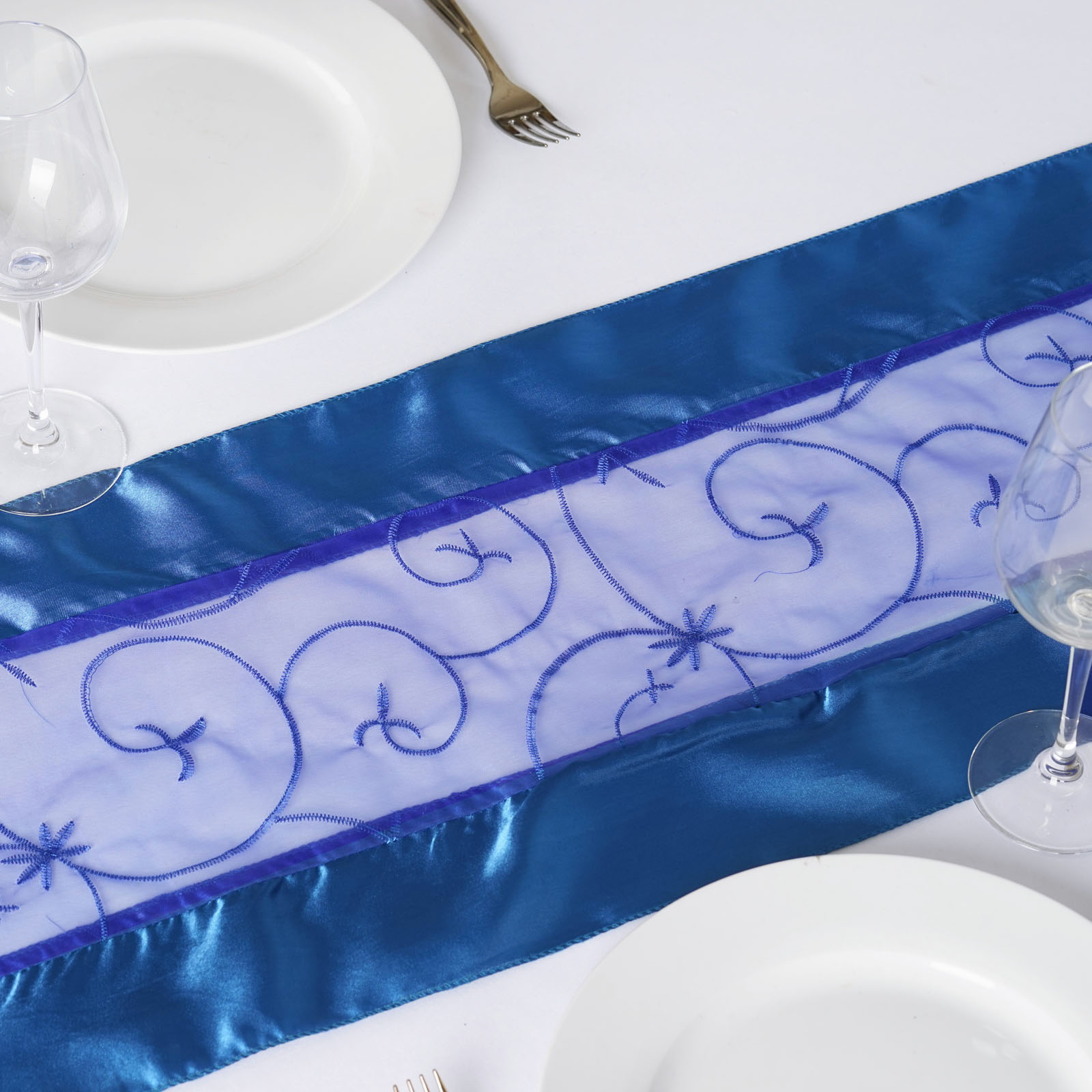 50 Wholesale LOT Embroidered 14x108" Table RUNNERS Fancy Wedding Party Linens - Picture 9 of 9