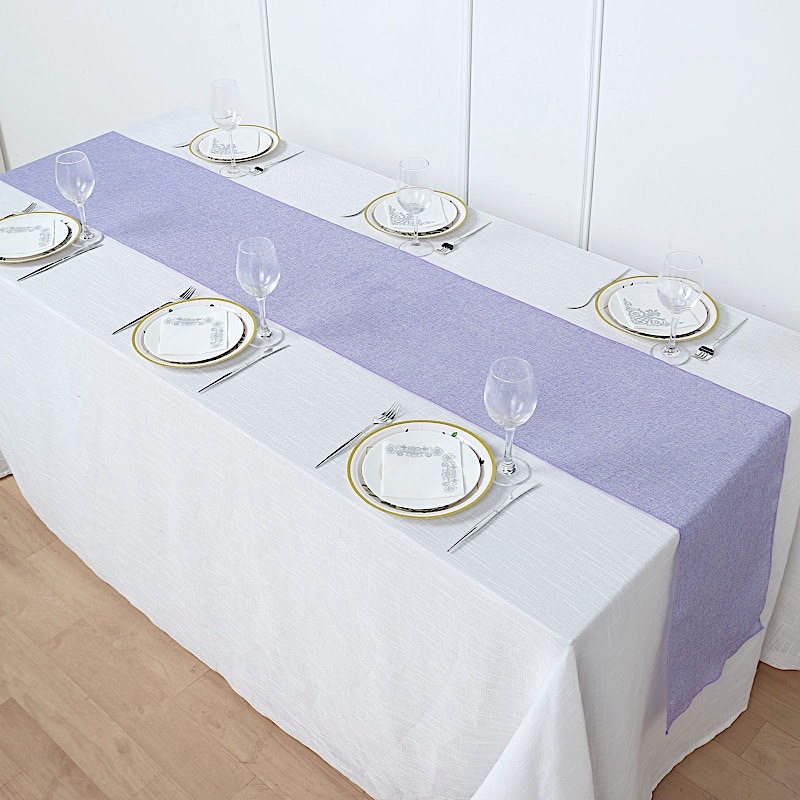 14x108" Faux Burlap Linen Polyester TABLE RUNNER Wedding Party Event Decorations - Picture 28 of 63