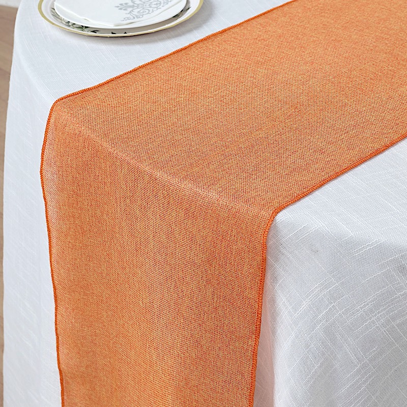 14x108" Faux Burlap Linen Polyester TABLE RUNNER Wedding Party Event Decorations - Picture 55 of 63