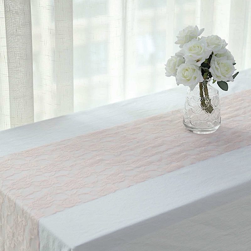 12x108 in Rosa Floral Encaje MESA CORREDOR Fiesta Eventos Decoración del Hogar Suministros - Imagen 4 de 59