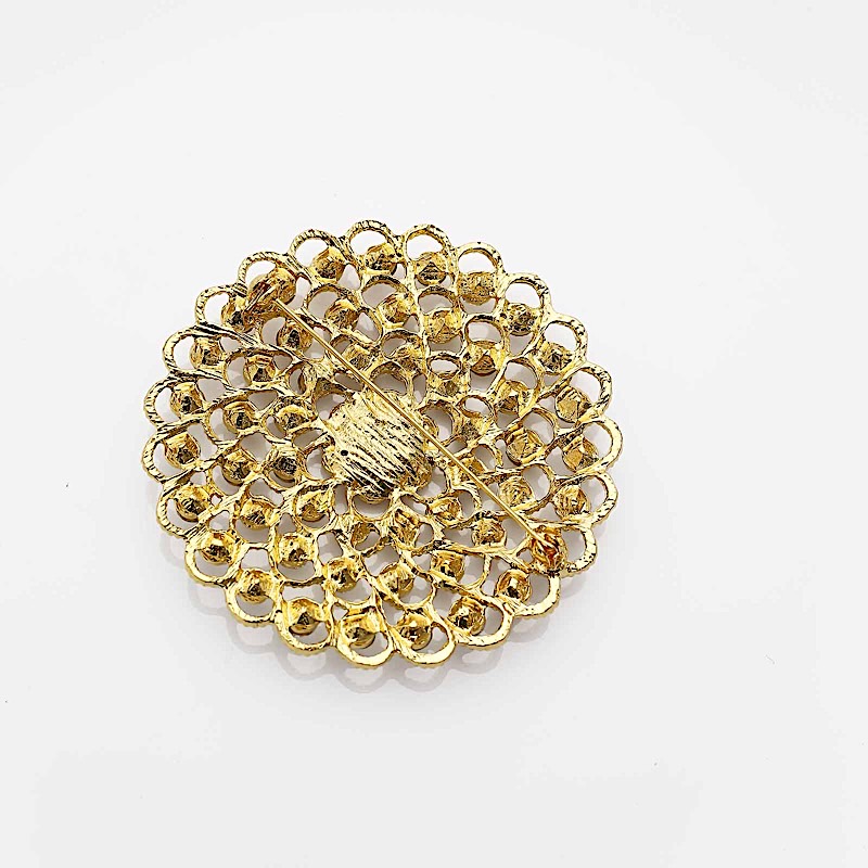 3″ Metal Brooch Flower Chair Sash Pin Rhinestones Party Events Home Decorations