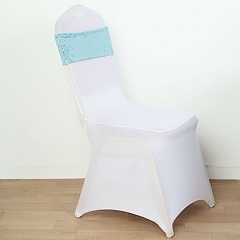 SPANDEX Sequined Chair Sashes for Wedding Party Decorations Wholesale Supplies - Picture 117 of 137