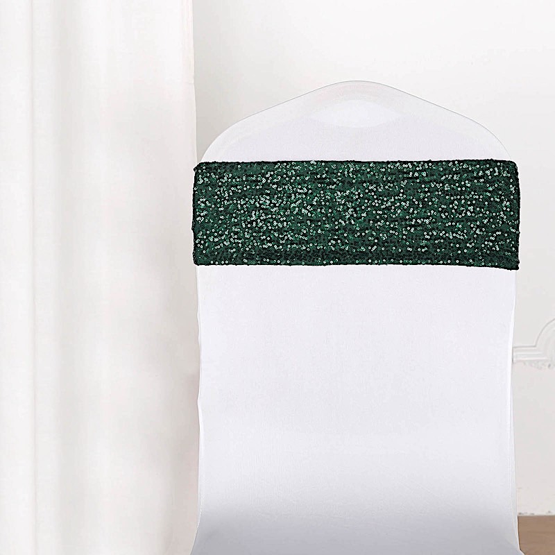 SPANDEX Sequined Chair Sashes for Wedding Party Decorations Wholesale Supplies - Picture 56 of 137