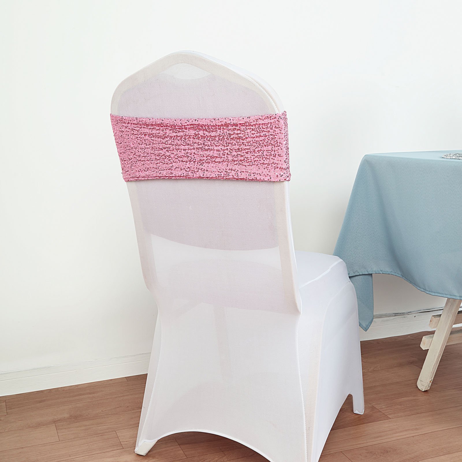 SPANDEX Sequined Chair Sashes for Wedding Party Decorations Wholesale Supplies - Picture 76 of 137
