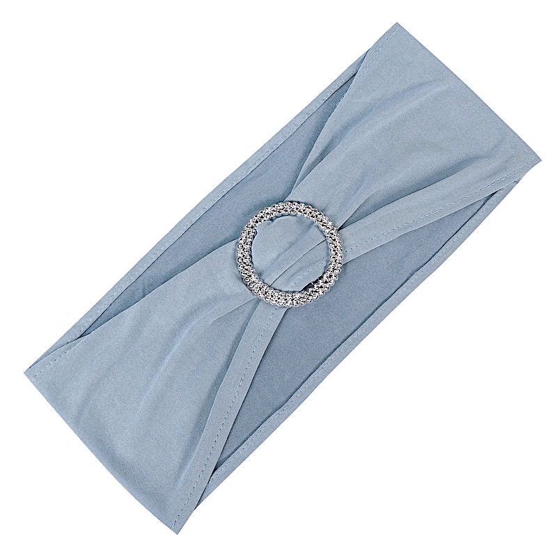 20 Spandex CHAIR SASHES with Silver Round Buckles Wedding Party Decorations SALE - Picture 41 of 188