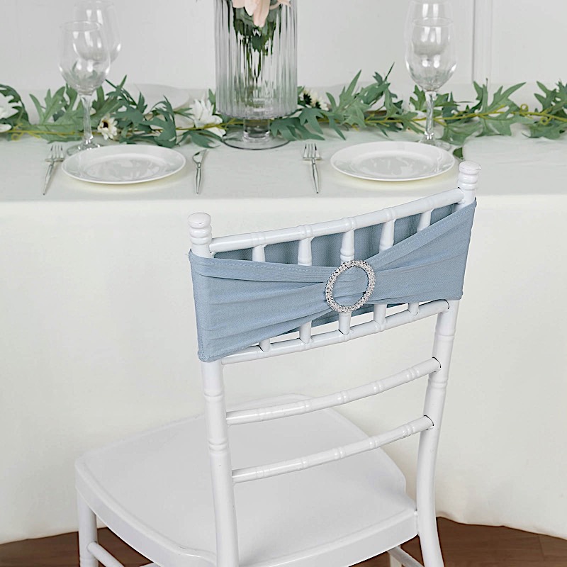 20 Spandex CHAIR SASHES with Silver Round Buckles Wedding Party Decorations SALE - Picture 42 of 188