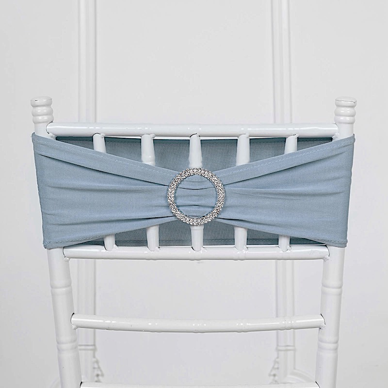 20 Spandex CHAIR SASHES with Silver Round Buckles Wedding Party Decorations SALE - Picture 46 of 188