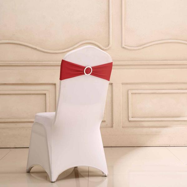 20 Spandex CHAIR SASHES with Silver Round Buckles Wedding Party Decorations SALE - Picture 130 of 188