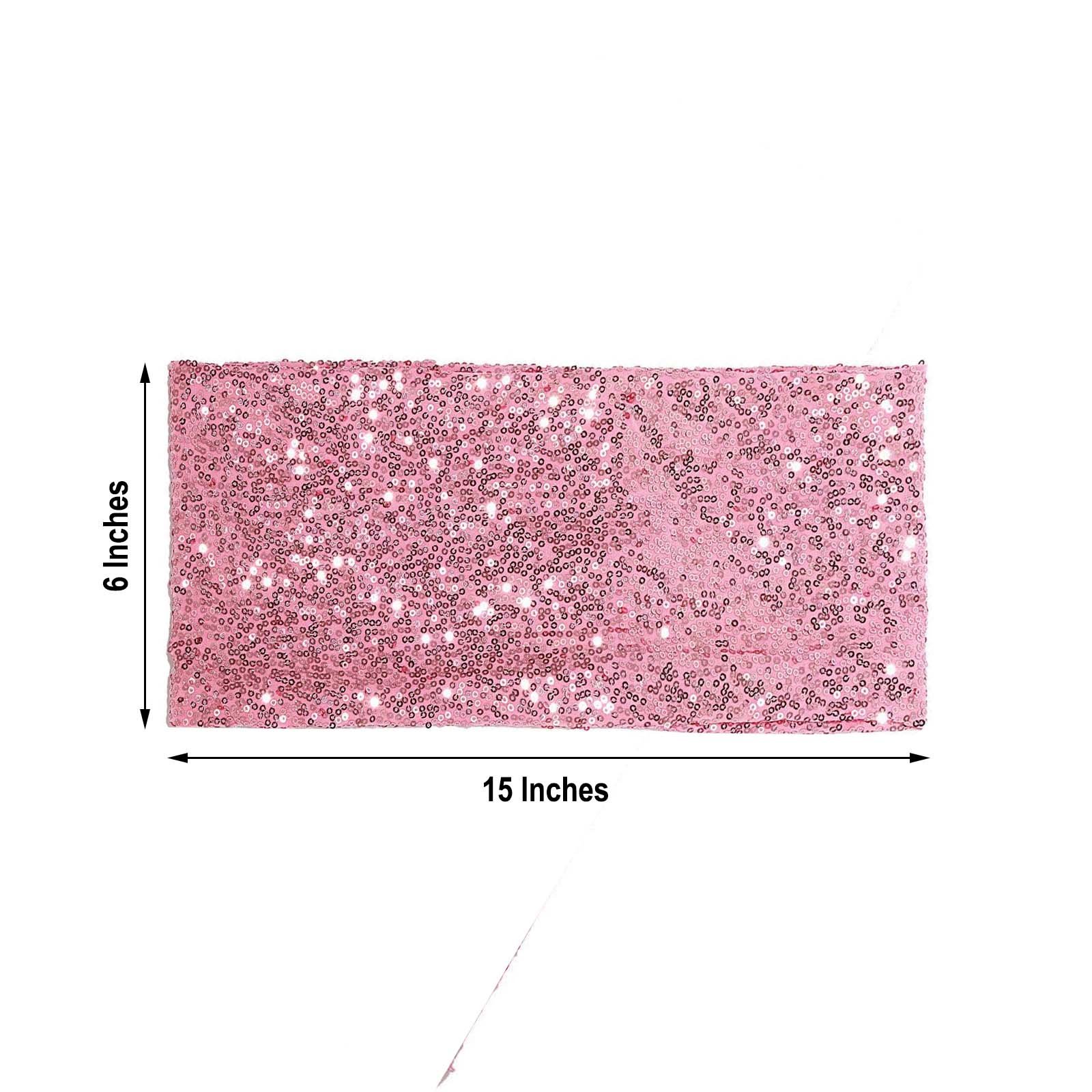SPANDEX Sequined Chair Sashes for Wedding Party Decorations Wholesale Supplies - Picture 80 of 137