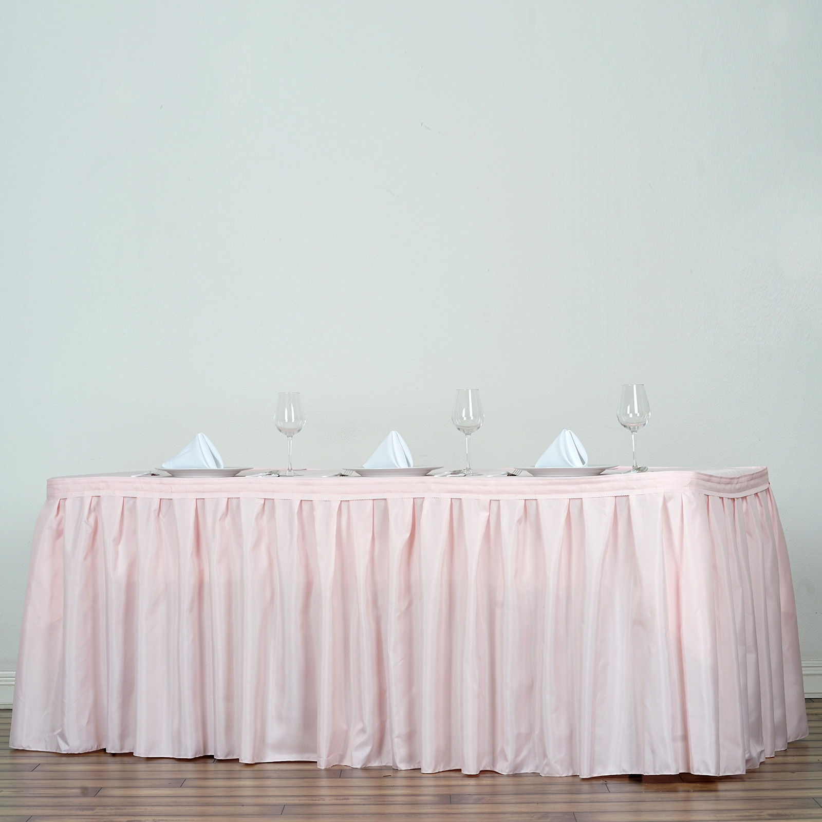 21 feet x 29" Polyester Banquet Table Skirt Wedding Party Linens Wholesale - Picture 14 of 93