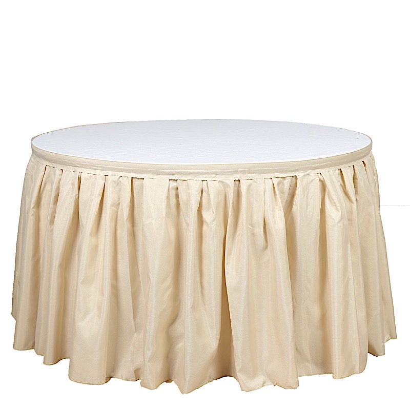 21 feet x 29" Polyester Banquet Table Skirt Wedding Party Linens Wholesale - Picture 5 of 93