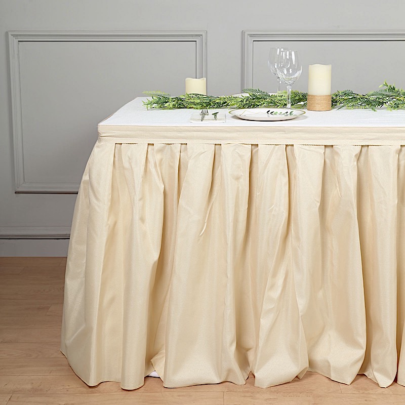 21 feet x 29" Polyester Banquet Table Skirt Wedding Party Linens Wholesale - Picture 6 of 93