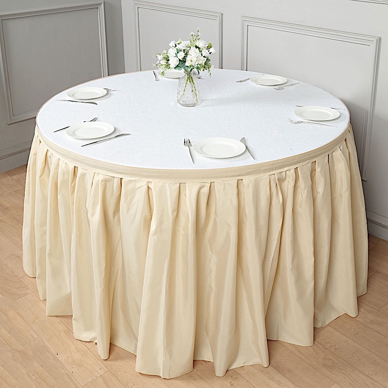21 feet x 29" Polyester Banquet Table Skirt Wedding Party Linens Wholesale - Picture 7 of 93
