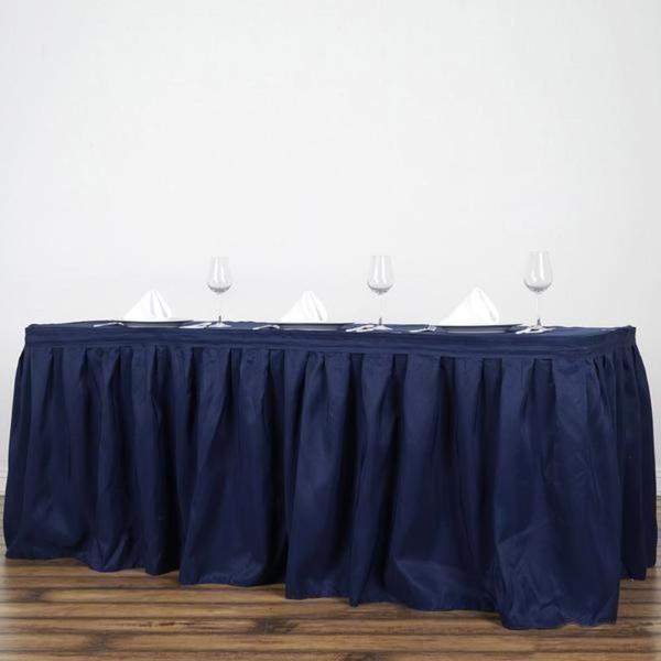 21 feet x 29" Polyester Banquet Table Skirt Wedding Party Linens Wholesale - Picture 56 of 93