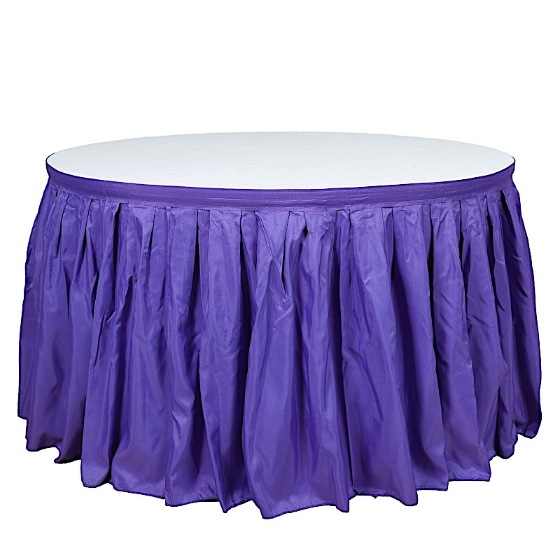 21 feet x 29" Polyester Banquet Table Skirt Wedding Party Linens Wholesale - Picture 71 of 93