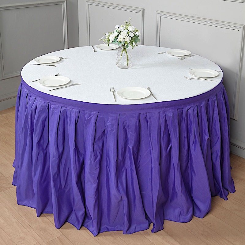 21 feet x 29" Polyester Banquet Table Skirt Wedding Party Linens Wholesale - Picture 73 of 93