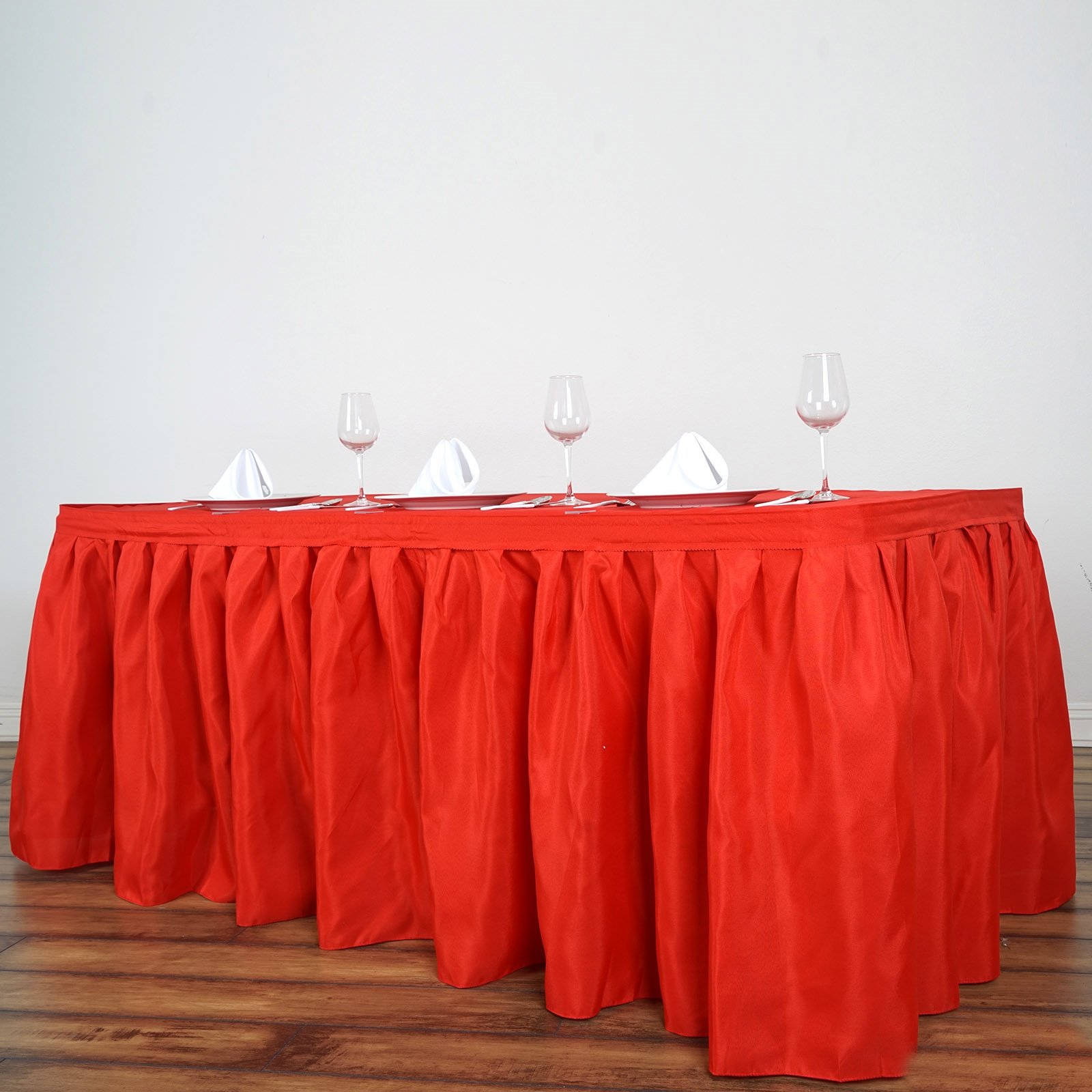 17 feet x 29" Polyester Banquet Table Skirt Wedding Party Linens Wholesale - Picture 31 of 46