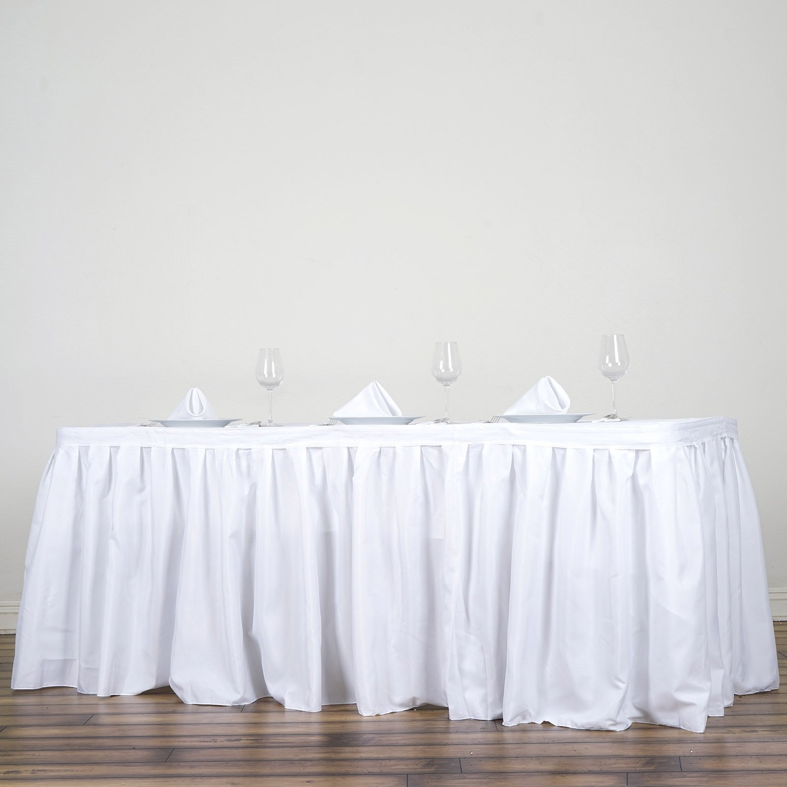 21 feet x 29" Polyester Banquet Table Skirt Wedding Party Linens Wholesale - Picture 88 of 93