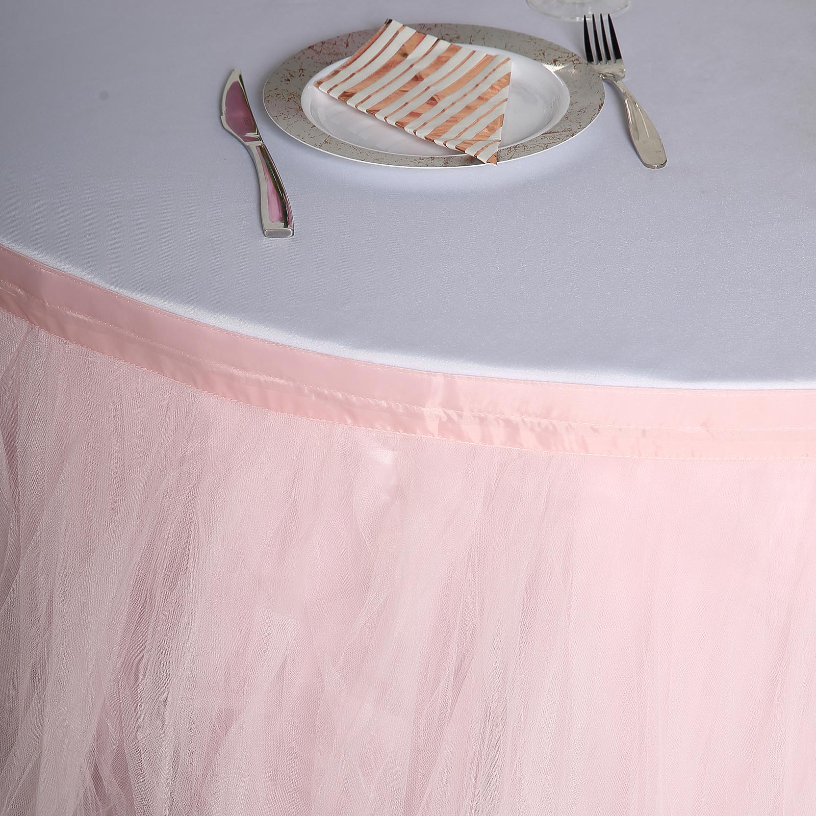 21 feet x 29" Multi Layers Tulle TABLE SKIRT Party Wedding Booth Decorations - Picture 16 of 42