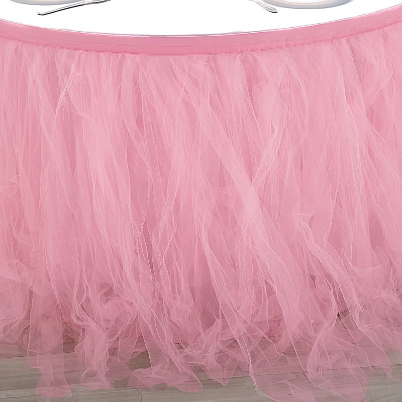 21 feet x 29" Multi Layers Tulle TABLE SKIRT Party Wedding Booth Decorations - Picture 31 of 42