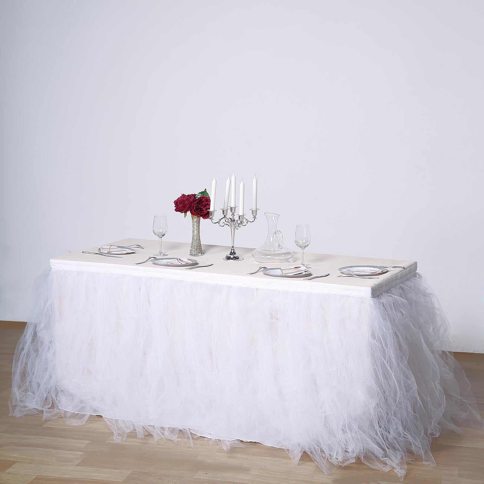 21 feet x 29" Multi Layers Tulle TABLE SKIRT Party Wedding Booth Decorations - Picture 35 of 42